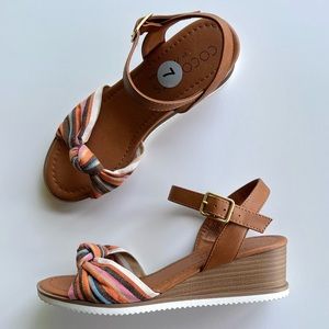 Coconuts by Matisse Stripe Brown Wedge Sandals (7)